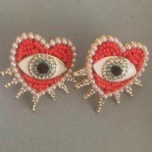 Baublebar Evil Eye Heart Shaped Earrings - New